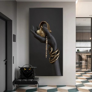 Manos negras sosteniendo joyas doradas lienzo arte carteles e impresiones pinturas <span class=keywords><strong>de</strong></span> arte africano en la pared imágenes artísticas <span class=keywords><strong>para</strong></span> sala <span class=keywords><strong>de</strong></span> estar - Product Image 3