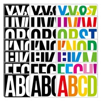 6 pouces lettre autocollants auto-adhésif vinyle majuscule Alphabet ponctuation autocollants pour boîte aux lettres artisanat panneaux d'affichage bricolage autocollant