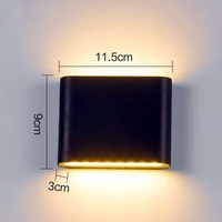 Applique murale LED double tête moderne et minimaliste AC85-265V, étanche IP65 pour extérieur, intérieur, cour, hôtel, appartement, villa, décoration