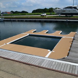 Piscina galleggiante gonfiabile portatile dell'yacht del mare dell'oceano con Anti rete delle meduse - Product Image 5