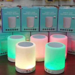 Tốt nhất bán di động cảm ứng thông minh không dây BT Loa Máy nghe nhạc LED đầy màu sắc ánh sáng ban đêm cạnh giường ngủ đèn bàn hỗ trợ Tf với Mic - Product Image 6
