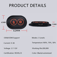Clavier en silicone intégré basse tension PCBA 5V 12V 24V avec micrologiciel personnalisé, interrupteur étanche pour couverture chauffante et siège de voiture chauffant