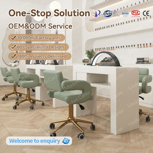 Sillón de Manicura Moderno Dorado de Madamcenter, Duradero y Ecológico, con Bomba Hidráulica, Asiento Doble de Cuero Cómodo para Uso en Salón - Product Image 6