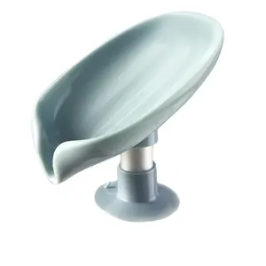 Creative Leaf-Shaped Soap Dish No Punching Standing Suction Cup No Water Accumulation Soap Rack Laundry Soap Box - Product Image 6