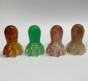 Produits de bien-être en gros, soins du cuir chevelu, peigne en résine vert couleur poulpe méridien pour la tête - Product Image 4