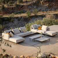 Ensemble de canapés d'angle en cuir véritable de luxe moderne pour hall d'hôtel 5 étoiles, avec tête de lit, qualité commerciale, deux places, pour salon d'appartement