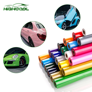 HIGHCOOL 1.52*17 m/rouleau auto-adhésif 6.5 mil métallisé gris carbone Fiber de carbone Films de voiture automobile vinyle enveloppes - Product Image 5