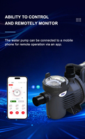Pompe à vitesse variable pour piscine Pikes VFPB 2HP AC 220V, pompe de circulation d'eau, accessoire, commande WiFi, noir