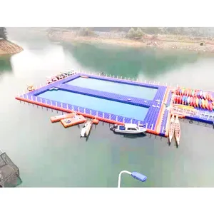 Reservoir Cruise Ship Berth Assembly Flexible Splicing Plastic Floating Dock for Aquaculture Fishing Party Barge Pontoon Boats