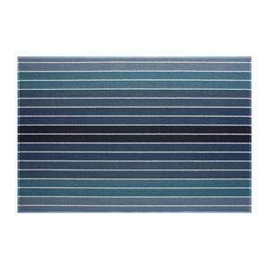 พรมเช็ดเท้าลายทาง Teslin Home รูปทรงสี่เหลี่ยมผืนผ้า ผลิตจาก PVC กันลื่น สำหรับใช้ภายนอกอาคาร ช่วยขจัดสิ่งสกปรก - Product Image 2