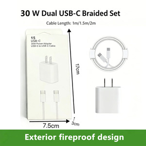 Chargeur de téléphone à succès : Adaptateur secteur USB-<span class=keywords><strong>C</strong></span> PD 30W à charge rapide <span class=keywords><strong>Type</strong></span> <span class=keywords><strong>C</strong></span> pour iPhone 17 Pro, 16, 15 avec emballage boîte - Product Image 1