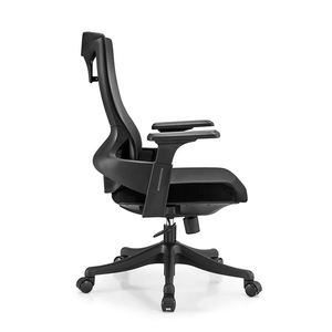 Kursi jaring komputer ergonomis Mid back, kursi kantor putar nyaman dengan 3 posisi dukungan pinggang dapat disesuaikan - Product Image 4