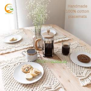 Manteles Decorativos Hechos a Mano, Estilo Bohemio Clásico, Tejidos, 100% Algodón, Ecológicos, Resistentes al Calor, Reutilizables, para el Hogar - Product Image 3