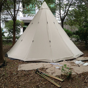 Tente Indienne Grande Imperméable et Coupe-Vent pour Famille, Camping, Randonnée, Tente Pyramide en Toile pour 4 Personnes, pour Adultes, Pêche, Randonnée - Product Image 2