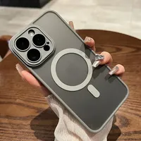 Coque Magnétique Luxe Mate Translucide Antichoc pour iPhone 17 16 15 14 12 13 Pro Max Compatible Charge Sans Fil