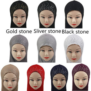 Oem Custom Instant Inner Sport Scarf Hijab Islamic Muslim Women Plain Beaded Hijab Under <strong>Cap</strong> for Hijab - Product Image 6
