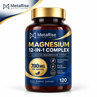 Complément Alimentaire Multi-Minéraux en Capsules de Magnésium Complexe 12 Formes, Marque Privée OEM, 120 Comprimés