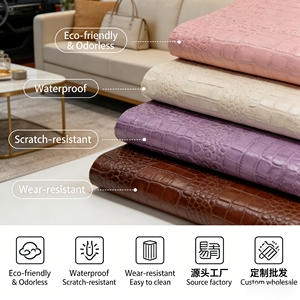 Rouleau <span class=keywords><strong>de</strong></span> cuir synthétique 1 mm d'épaisseur pour doublure <span class=keywords><strong>de</strong></span> <span class=keywords><strong>chaussures</strong></span>, matériau polyester élastique, simili cuir gaufré semi-PU - Product Image 3