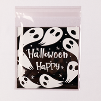 Sacs en cellophane transparents autocollants pour l'emballage de nougats, de chocolats, de biscuits et de collations pour Halloween