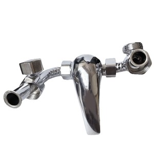 Robinet mélangeur en cuivre Huixin en forme de U pour chauffe-eau électrique, robinet de douche chaud/froid 4 points, corps entièrement en cuivre - Product Image 1