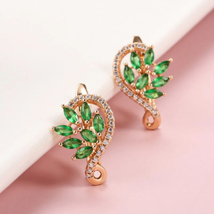 Orecchini a polsino con piuma di farfalla e fiore Phoenix per donna, accessori moda per l'uso quotidiano - Product Image 4