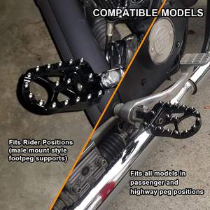 Repose-pieds larges pour moto CNC en aluminium, réglables à 360 degrés - Product Image 5