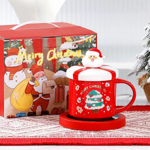 Tazas Navideñas 2025, Tazas Creativas y Modernas con Tapa, Tazas de Agua de Cerámica de Gran Capacidad - Product Image 4