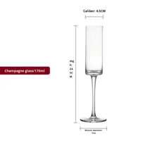 Ensemble de gobelets en cristal sans plomb modernes pour vin et flûtes, faits à la main, pour mariage, pour usage domestique