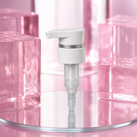 Bouchon pompe 33/410 personnalisable en plastique PP anti-déversement, lisse/côtelé, à pousser manuellement, pour flacons de lotion cosmétique, facile à utiliser