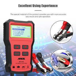 ANCEL BST100 Digitale 12V Auto Accu Tester 100-2000 CCA Belasting Opladen Starten Tester Auto Alternator Diagnose Gereedschap - Product Image 6