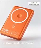 Banco de Energía Inalámbrico Magnético de Carga Rápida PD de 10000 mAh con Pantalla Digital, Mini Banco de Energía Externo Portátil para Teléfonos iPhone y Android