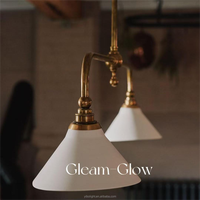 Luminaire suspendu en cuivre industriel avec abat-jour en céramique, luminaire moderne pour chambre à coucher, salle à manger, salon, villa