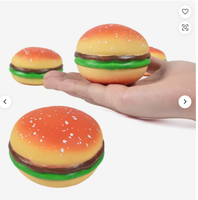 Balle anti-stress en caoutchouc en forme de hamburger à presser pour enfants et étudiants - Fabricant en gros