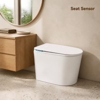 Mini toilette intelligente compacte avec bidet électrique, siège chauffant, chasse d'eau automatique et design gain de place pour salle de bain