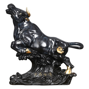 Figura de Toro de Cobre con Diseño de Grietas de Hielo, Decoración Feng Shui para el Hogar u Oficina, Pieza Única, Regalo de Año Nuevo Chino - Product Image 4