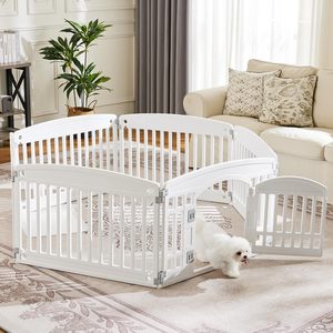 Corral de Plástico Resistente para Perros, de Doble Capa, Moldeado por Soplado, para Interiores/Exteriores, con Puerta con Cerradura para Mascotas Pequeñas - Product Image 1