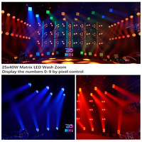 Matrice 25x40w double face au-delà de RGBW 4in1 LED lavage zoom faisceau tête mobile scène lumière mariage concert opéra professionnel