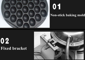 Máquina para Hacer Waffles de Burbujas, Electrodoméstico de Cocina, <span class=keywords><strong>Waflera</strong></span> Comercial Eléctrica Intercambiable, Hong Kong - Product Image 2