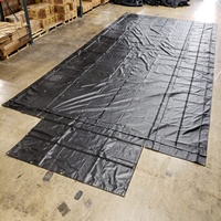 Bâche en PVC tissé enduit, résistante à l'eau, au vent et aux UV, de couleur brun foncé, pour tentes, agriculture et usage industriel