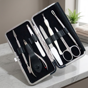 ASAP Professional Eco-Friendly Stainless Steel Classic Manicure & <b>Pedicure</b> <b>Set</b> 7-in-1 Nail Kit with Nail Clippers and Tools - Product Image 2