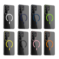 Coque de téléphone transparente en TPU magnétique en acrylique cristallin antichoc pour Samsung Galaxy S26 S25 S24 Plus S23 FE Ultra