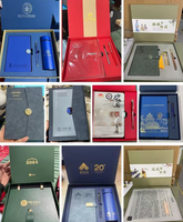 Ensemble cadeau promotionnel d'entreprise de haute qualité avec logo personnalisé, coffret cadeau d'affaires de luxe, stylo, carnet pour employés, clients, salon professionnel