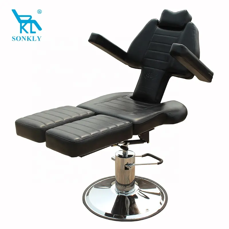 Fauteuil hydraulique professionnel pour salon de beauté et cosmétique, lit pour tatouage, de couleur noir, 1 pièce