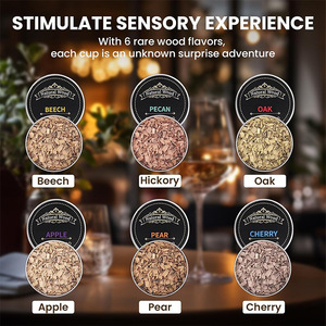 Kit fumeur électrique pour whisky avec 6 saveurs de <span class=keywords><strong>copeaux</strong></span> de bois, infuseur de fumée pour cocktails et boissons - Product Image 4