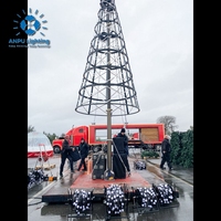 ANPU Extra Tall Weihnachts baum-15ft Outdoor Metallrahmen mit 8000 programmier baren LED-Leuchten und wasserdichtem Design