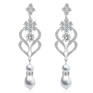 RAKOL EP2332 High Quality Jewelry Zircon Stud <b>Pearl</b> <b>Earrings</b> - Product Image 1