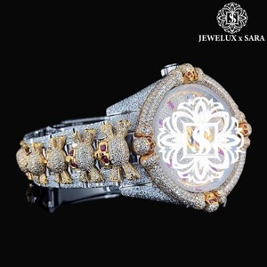 Reloj de Diamantes Moissanite Moderno en Oro Rosa, Exportador Indio, para Vestimenta Formal, Trabajo y Regalos, Disponible a Precio de Fábrica - Product Image 4