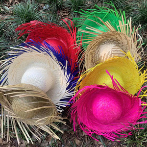 Sombrero de Paja Tejido a Mano, Estilo Retro Campestre, <span class=keywords><strong>Mexicano</strong></span>, Americano, Puertorriqueño, Popular para Fiestas en la Playa - Product Image 4
