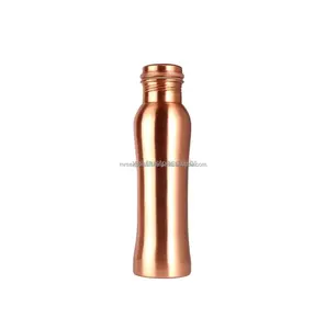 Indisch hergestellte gehämmerte reine Kupfer wasser flasche zum Verschenken verwenden Kupfer flaschen erhältlich, kunden spezifisches Logo von M. R. S. EXPORTE
