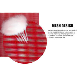 Kit de 25 drapeaux d'avertissement de sécurité en maille PVC orange et rouge avec sac à fermeture éclair pour camions remorques - Product Image 4